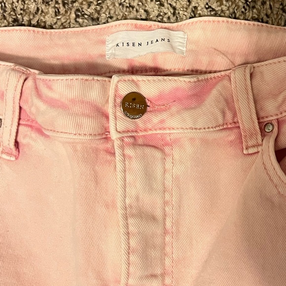 Women's Pink Straight Leg Jeans - Picture 3 of 4
